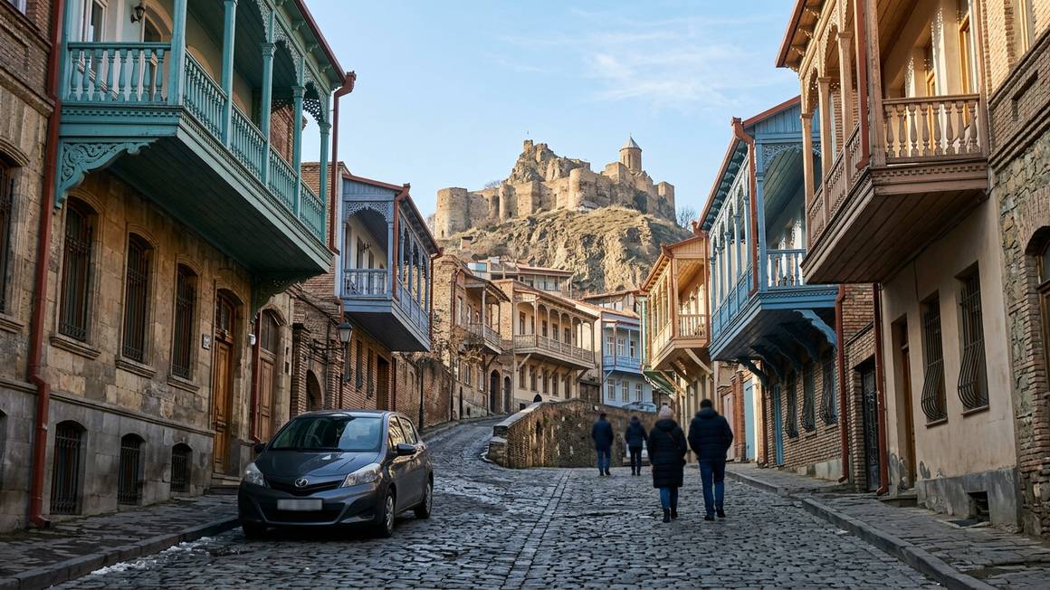 Car rental in Tbilisi with mountain roads and city centre access